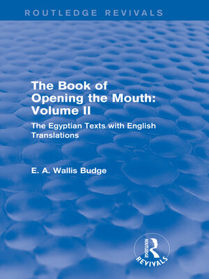 cover image of The Book of the Opening of the Mouth